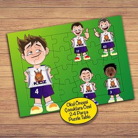 3377071 Minik Basketbolcular 24 Parça Çocuklara Özel Yapboz Tablo