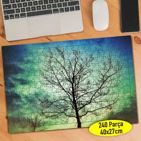 338140865 Gün Batımı Kuru Ağaç 240 Parça Puzzle Yapboz