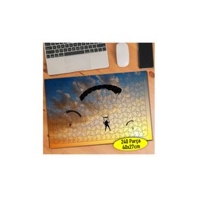 3385 Yamaç Paraşütü Yapan İnsan Silüeti 240 Parça Puzzle Yapboz