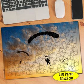 3385 Yamaç Paraşütü Yapan İnsan Silüeti 240 Parça Puzzle Yapboz