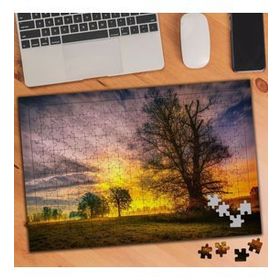3389832 Gün Batımında Yeşillik 240 Parça Puzzle Yapboz