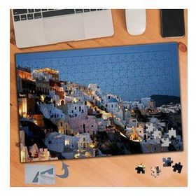 339 Yunanistan Beyaz Evler Mimari 240 Parça Puzzle Yapboz Tablo