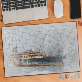 3401500 Buz Dağının Yanında Hurda Gemi 240 Parça Puzzle Yapboz