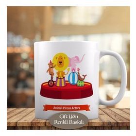 3446-193 Sirkte Oynayan Hayvanlar Kupa Bardak