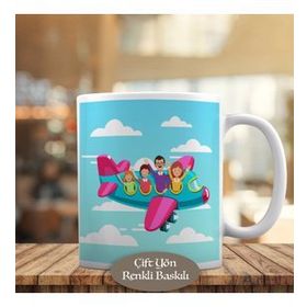 3446-671 Uçaktaki Aile Kupa Bardak