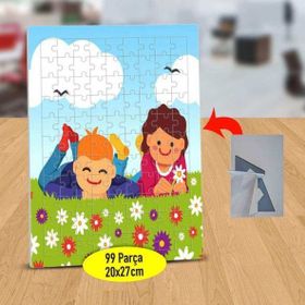 3446286 Çimenlerde Çocuklar 99 Parça Puzzle Yapboz Tablo