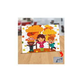 3446300 Sonbahara Sevinen Çocuklar 99 Parça Puzzle Yapboz Tablo