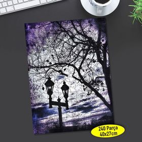 346838186 Kuru Ağaç Dalları Silüeti 240 Parça Puzzle Yapboz