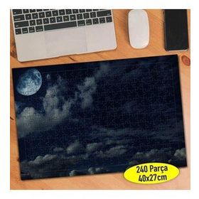 347 Gece Karanlığında Dolunay Manzarası 240 Parça Puzzle Yapboz