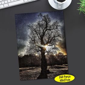 347171504 Gün Batımı Ağaç Silüeti 240 Parça Puzzle Yapboz