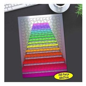 34805800 Renkli Merdiven Basamakları 240 Parça Puzzle Yapboz