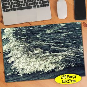 3487 Beyaz Köpük Dalgalı Deniz Manzarası 240 Parça Puzzle Yapboz