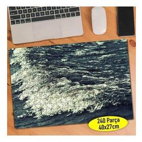 3487 Beyaz Köpük Dalgalı Deniz Manzarası 240 Parça Puzzle Yapboz