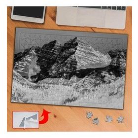 349 Siyah Beyaz Dağ Doğa 240 Parça Puzzle Yapboz Tablo