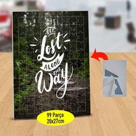 3505 Get Lost Along The Way Yazılı 99 Parça Puzzle Yapboz Tablo