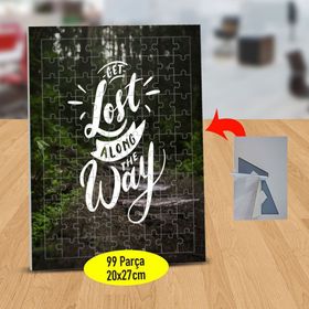 3505 Get Lost Along The Way Yazılı 99 Parça Puzzle Yapboz Tablo