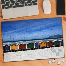 3525 Renkli Plaj Kulübeleri 240 Parça Puzzle Yapboz