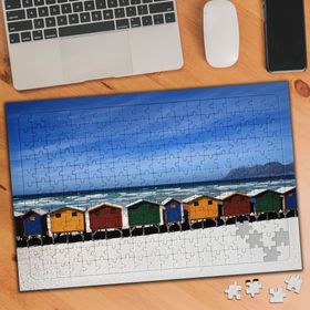3525 Renkli Plaj Kulübeleri 240 Parça Puzzle Yapboz