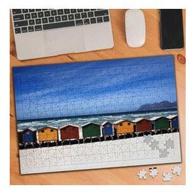 3525 Renkli Plaj Kulübeleri 240 Parça Puzzle Yapboz