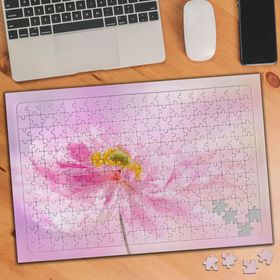 3527401 Pembe İllüstrasyon Çiçek 240 Parça Puzzle Yapboz
