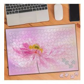 3527401 Pembe İllüstrasyon Çiçek 240 Parça Puzzle Yapboz