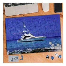 353 Mavi Denizde Beyaz Tekne Gezisi 240 Parça Puzzle Yapboz Tablo
