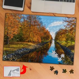 35414 Sonbaharda Orman Ve Nehir 240 Parça Puzzle Yapboz Tablo