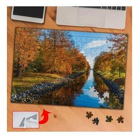 35414 Sonbaharda Orman Ve Nehir 240 Parça Puzzle Yapboz Tablo