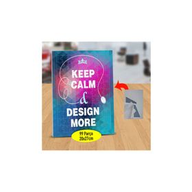 356 Keep Calm And Design. Yazılı 99 Parça Puzzle Yapboz Tablo