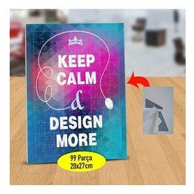 356 Keep Calm And Design. Yazılı 99 Parça Puzzle Yapboz Tablo