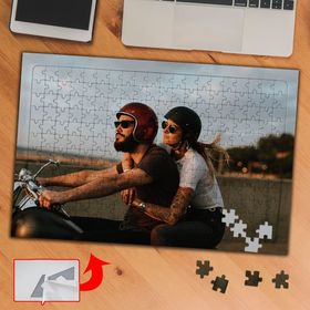 357 Gün Batımında Motorlu Çift 240 Parça Puzzle Yapboz Tablo