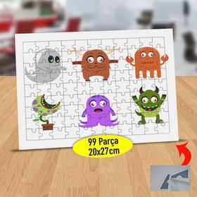 360 Komik Eğlenceli Canavarlar 99 Parça Puzzle Yapboz Tablo