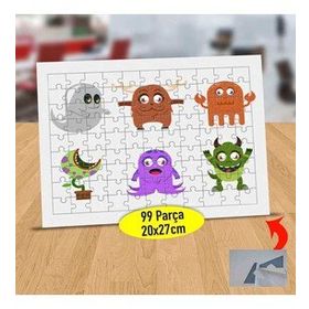 360 Komik Eğlenceli Canavarlar 99 Parça Puzzle Yapboz Tablo
