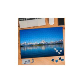 361 Mavi Deniz ve Karlı Dağ Manzara 240 Parça Puzzle Yapboz Tablo