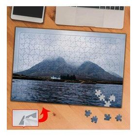 3616 Dağlar Küçük Evler Deniz 240 Parça Puzzle Yapboz Tablo