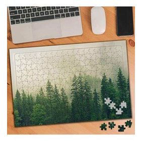 3622519 Sisli Hava Ve Yeşil Çam Ağaçları 240 Parça Puzzle Yapboz