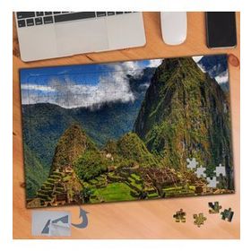364 Yeşil Görkemli Dağ Manzarası 240 Parça Puzzle Yapboz Tablo
