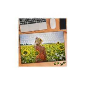 3640935 Ayçiçek Tarlasında Sırtı Dönük Kadın 240 Parça Puzzle Yapboz