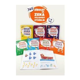 365 Dikkat Ve Zeka Güçlendirici Etkinlikler Seti 8 Kitap 3-6 Yaş Çocuklar İçin - Kolektif