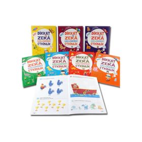 365 Dikkat Ve Zeka Güçlendirici Etkinlikler Seti 8 Kitap 3-6 Yaş Çocuklar İçin - Kolektif