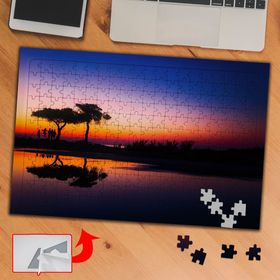 3658 Gökkuşaklı Gökyüzü Ağaç 240 Parça Puzzle Yapboz Tablo
