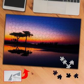 3658 Gökkuşaklı Gökyüzü Ağaç 240 Parça Puzzle Yapboz Tablo