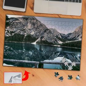 3659 Dağ Manzarası Göl 240 Parça Puzzle Yapboz Tablo