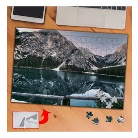 3659 Dağ Manzarası Göl 240 Parça Puzzle Yapboz Tablo