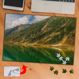 3660 Yeşil Dağ Yansımalı Gölet 240 Parça Puzzle Yapboz Tablo