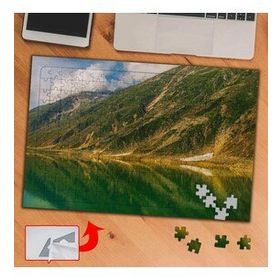 3660 Yeşil Dağ Yansımalı Gölet 240 Parça Puzzle Yapboz Tablo