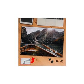 3662 Sandalla Göl Turu Dağ Manzara 240 Parça Puzzle Yapboz Tablo