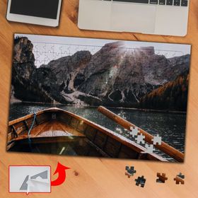3662 Sandalla Göl Turu Dağ Manzara 240 Parça Puzzle Yapboz Tablo