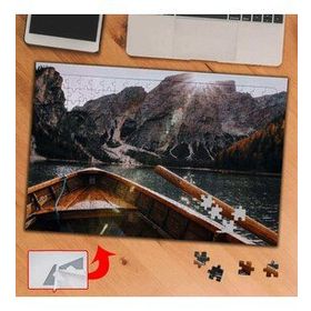 3662 Sandalla Göl Turu Dağ Manzara 240 Parça Puzzle Yapboz Tablo
