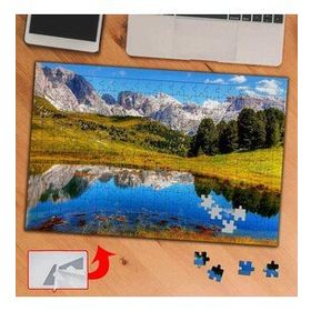 3663 Mavi Gökyüzü Yansımalı Göl 240 Parça Puzzle Yapboz Tablo